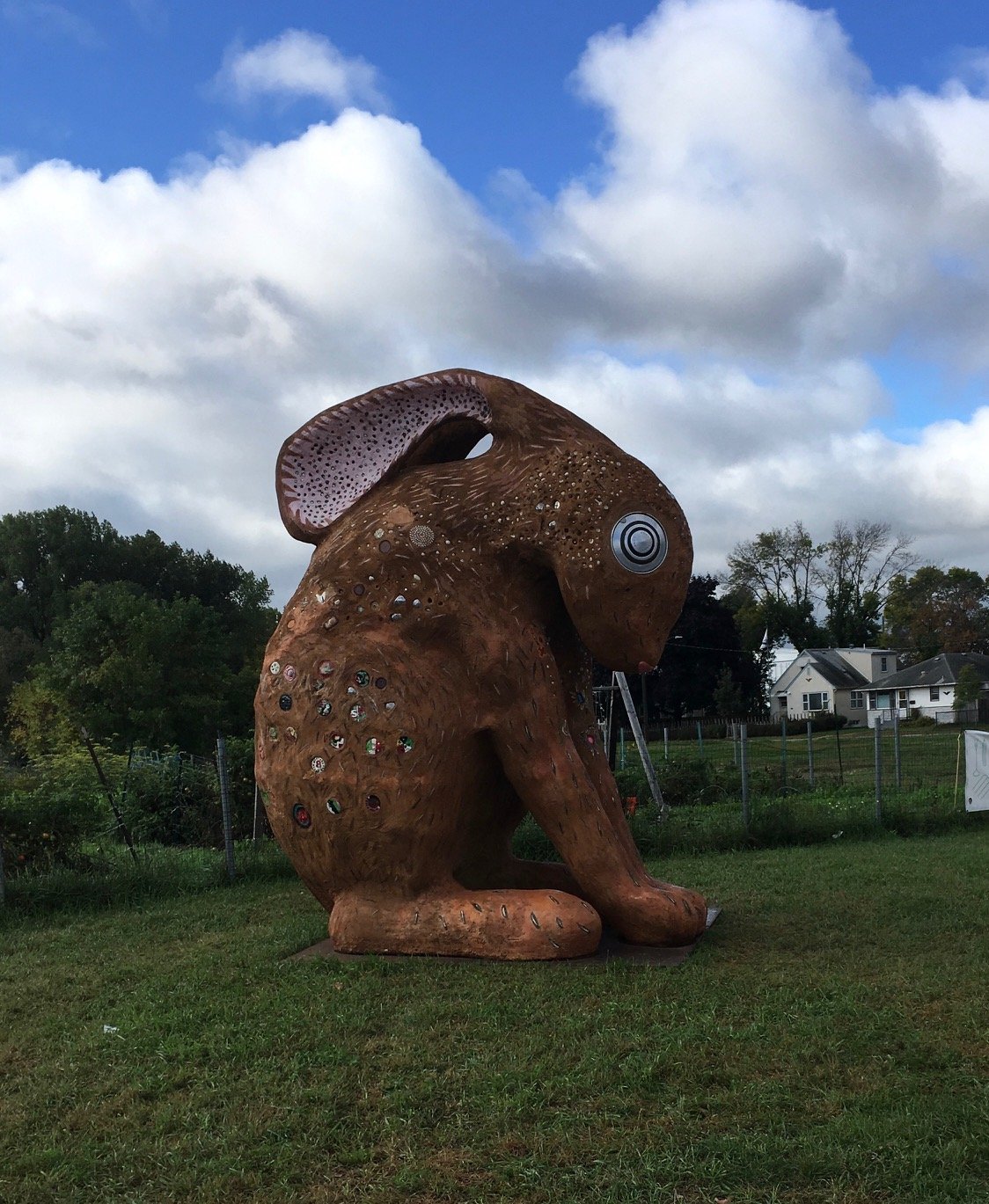 The Max Rabbitat sculpture by Mary Johnson.