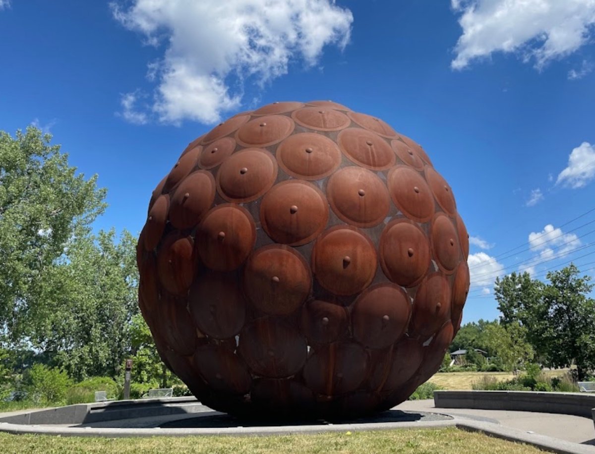 Sheridan Memorial Park sculpture.