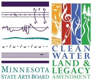 Logos for the Minnesota State Arts Board and the Clean Water, Land & Legacy Amendment.